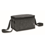 Saco térmico pessoal de feltro rPET com bolso frontal 5 L cor cinzento-escuro