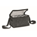 Saco térmico pessoal de feltro rPET com bolso frontal 5 L cor cinzento-escuro segunda vista