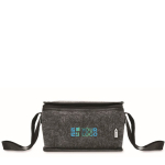 Saco térmico pessoal de feltro rPET com bolso frontal 5 L cor cinzento-escuro vista principal