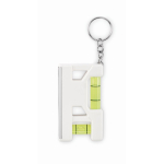 Porta-chaves com duplo nível de bolha, régua de 7 cm e base magnética cor branco sétima vista