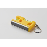 Porta-chaves com duplo nível de bolha, régua de 7 cm e base magnética cor amarelo vista fotografia quarta vista