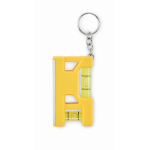 Porta-chaves com duplo nível de bolha, régua de 7 cm e base magnética cor amarelo sétima vista