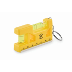 Porta-chaves com duplo nível de bolha, régua de 7 cm e base magnética cor amarelo vista principal
