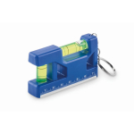 Porta-chaves com duplo nível de bolha, régua de 7 cm e base magnética cor azul real