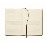 Caderno e caneta com fita elástica para telemóvel e caneta A5 cor preto terceira vista