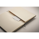 Caderno e caneta com fita elástica para telemóvel e caneta A5 cor preto vista fotografia quinta vista