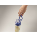Garrafa de água com infusor amovível no centro e pega 500ml cor azul real vista fotografia quinta vista