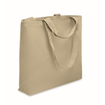 Saco de tecido reciclado com asas curtas e compridas 320 g/m2 cor caqui
