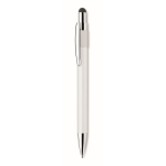 Caneta anti-stress com spinner na parte superior, tinta azul cor branco
