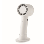 Ventoinha portátil com suporte para secretária e telemóvel cor branco segunda vista
