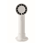 Ventoinha portátil com suporte para secretária e telemóvel cor branco terceira vista