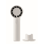 Ventoinha portátil com suporte para secretária e telemóvel cor branco oitava vista