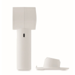 Ventoinha portátil com suporte para secretária e telemóvel cor branco décima vista