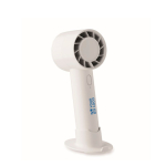 Ventoinha portátil com suporte para secretária e telemóvel cor branco vista principal