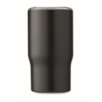 Caneca de aço inoxidável reciclado com pega de madeira 350 ml cor preto sexta vista