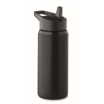 Garrafa de aço inoxidável reciclado com bocal e pega 500 ml cor preto
