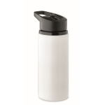 Garrafa de aço inoxidável reciclado com bocal e pega 500 ml cor branco segunda vista