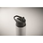 Garrafa de aço inoxidável reciclado com bocal e pega 500 ml cor branco vista fotografia terceira vista
