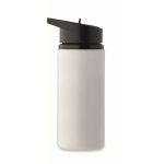 Garrafa de aço inoxidável reciclado com bocal e pega 500 ml cor branco sexta vista
