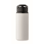 Garrafa de aço inoxidável reciclado com bocal e pega 500 ml cor branco sétima vista