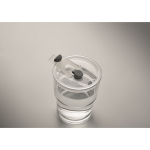 Copo de vidro com tampa antigotas e palhinha de vidro 300 ml cor transparente vista fotografia sétima vista