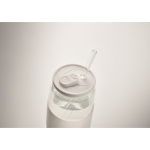 Copo de borossilicato, palhinha a condizer e manga de silicone 550 ml cor branco vista fotografia quinta vista