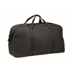 Saco de viagem monocromático de tecido reciclado com asa dupla cor preto