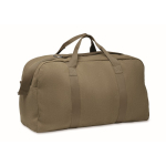 Saco de viagem monocromático de tecido reciclado com asa dupla cor verde militar