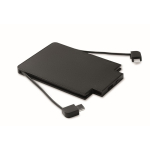 Powerbank magnético com cabos incorporados 2500 mAh cor preto