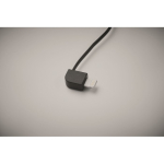 Powerbank magnético com cabos incorporados 2500 mAh cor preto vista fotografia sétima vista