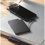 Powerbank magnético com cabos incorporados 2500 mAh cor preto vista conjunto