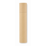 Estojo de papel cilíndrico com conjunto completo de escrita cor bege segunda vista