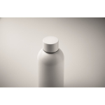 Garrafa monocromática antifugas de aço inoxidável reciclado 500 ml cor branco vista fotografia segunda vista