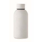 Garrafa monocromática antifugas de aço inoxidável reciclado 500 ml cor branco quarta vista