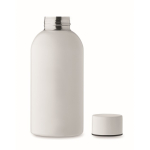 Garrafa monocromática antifugas de aço inoxidável reciclado 500 ml cor branco quinta vista
