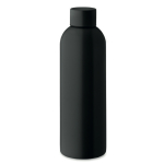Garrafa de aço inoxidável reciclado antigotas 750 ml cor preto