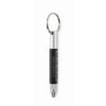 Porta-chaves multiusos com caneta de tinta preta e ferramentas cor preto vista principal