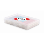 Conjunto de 2 baralhos de cartas de 54 cartas em estojo transparente cor transparente vista principal segunda vista