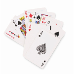 Conjunto de 2 baralhos de cartas de 54 cartas em estojo transparente cor transparente terceira vista