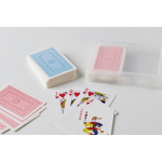 Conjunto de 2 baralhos de cartas de 54 cartas em estojo transparente cor transparente vista fotografia sexta vista