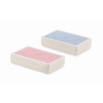 Conjunto de 2 baralhos de cartas de 54 cartas em estojo transparente cor transparente sétima vista
