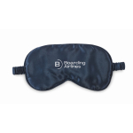 Máscara para dormir macia de poliéster com saco de fecho a condizer cor azul vista principal