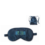 Máscara para dormir macia de poliéster com saco de fecho a condizer cor azul vista principal