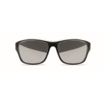 Óculos de sol desportivos, lentes espelhadas e detalhes coloridos cor branco segunda vista