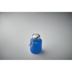 Garrafa dobrável de silicone com mosquetão 500 ml cor azul real sexta vista