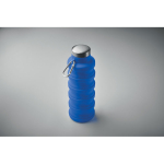 Garrafa dobrável de silicone com mosquetão 500 ml cor azul real