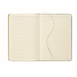 Caderno com capa de feltro rPET e detalhe de cortiça na lateral A5 cor cinzento sétima vista