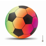 Bola de praia multicolorida com agulha de insuflar cor multicolor