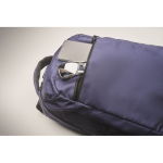 Mochila para portátil com bolsos dianteiros e laterais 15'' cor azul vista fotografia quinta vista