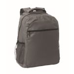 Mochila para portátil com bolsos dianteiros e laterais 15'' cor cinzento-escuro